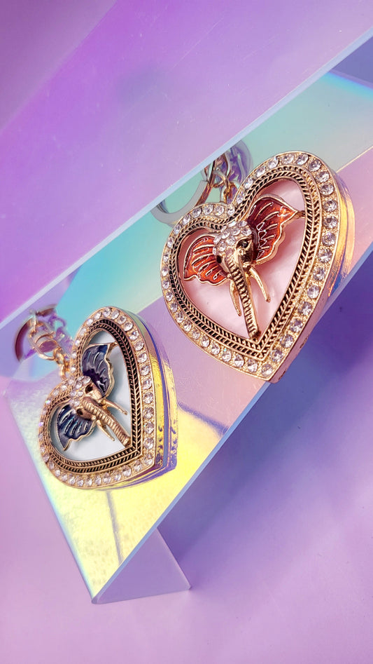 Elephant Heart Key Ring