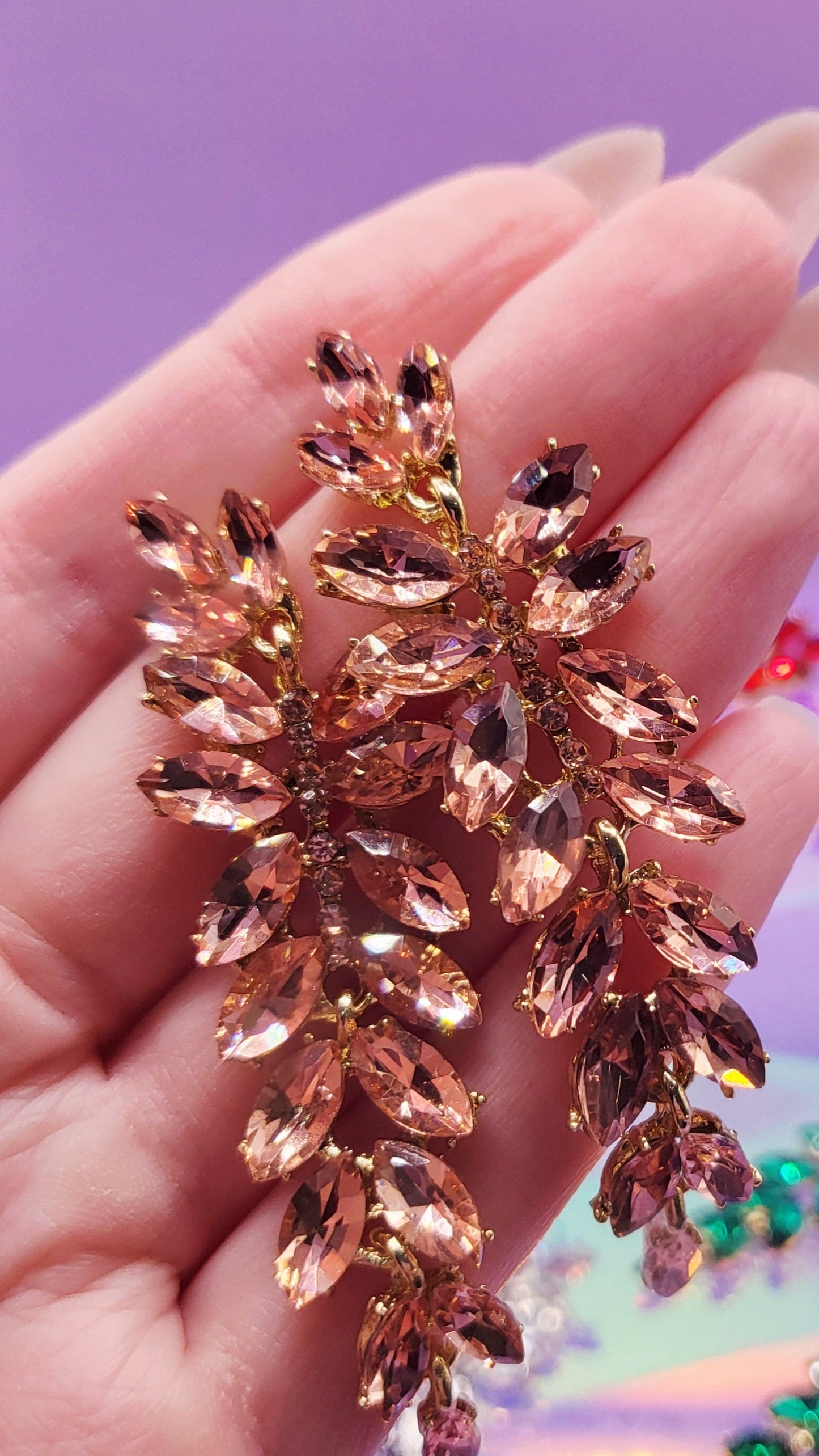 Dubai Crystal Drop and Dangle Earrings