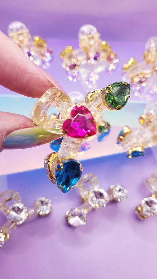 Crystal Luxe Rainbow Hair Clip