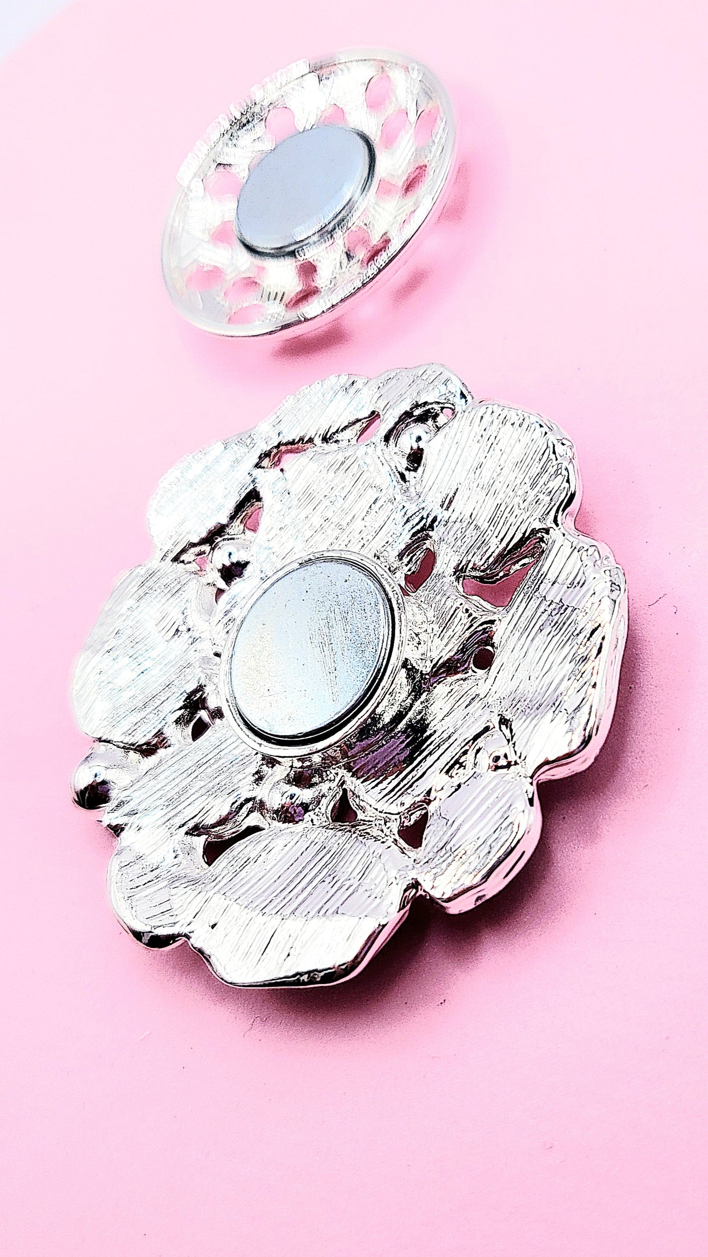 Abstract Magnetic Swirl Brooch