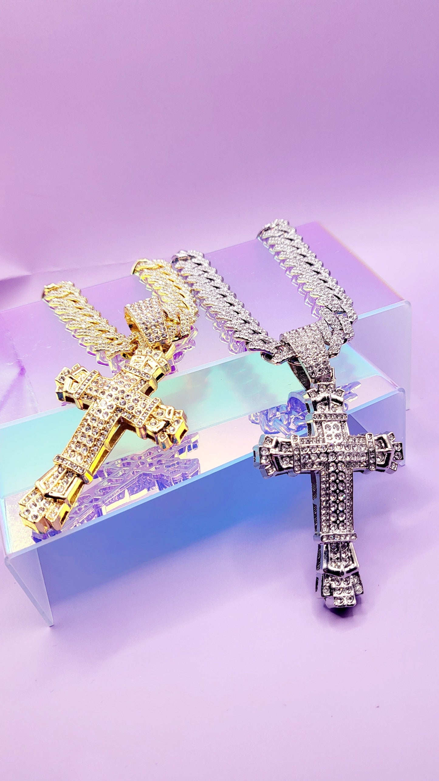 Hip Hop Iced Cross Necklace