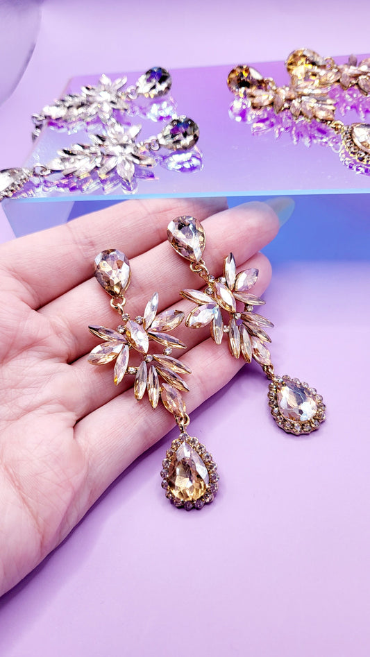 Crystal Cascade Earrings