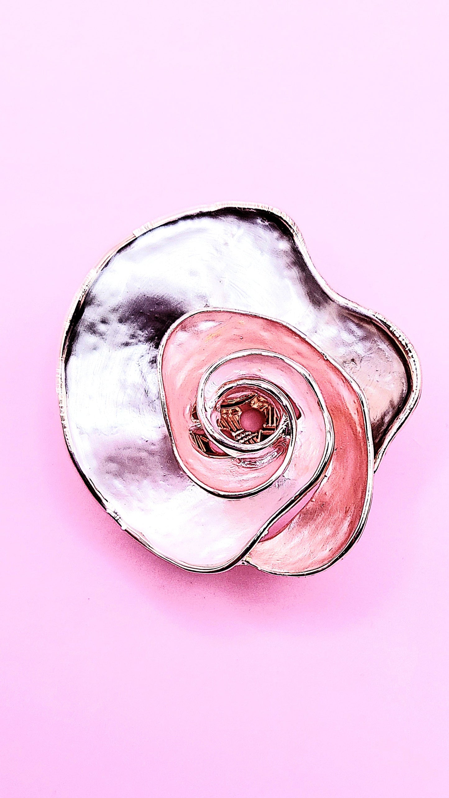 Abstract Magnetic Rose Brooch