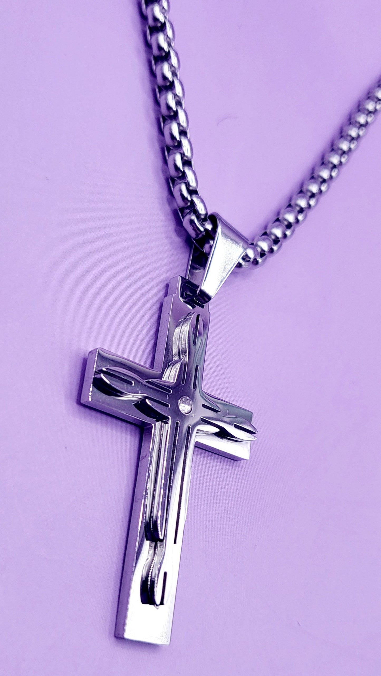 Faith Silver Cross Necklace