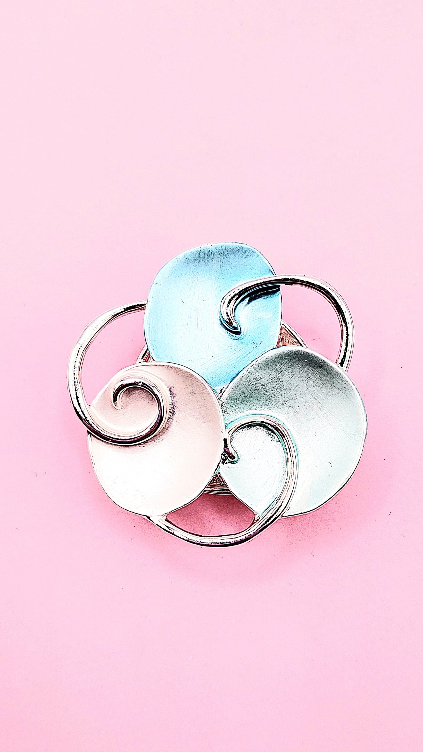 Abstract Magnetic Curls Brooch