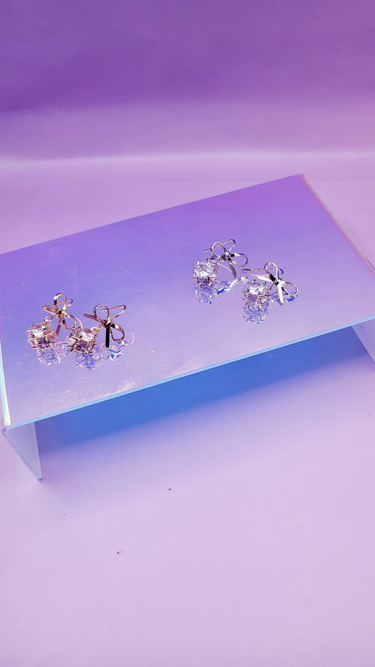 Bow Crystal Stud Earrings