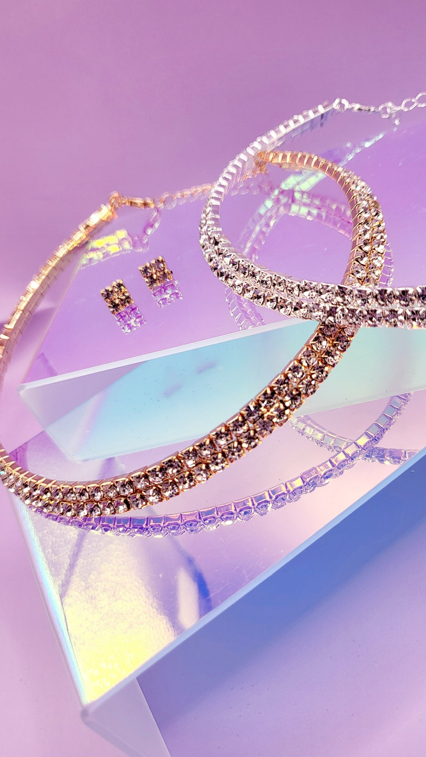 Starlit Glam Choker And Earrings