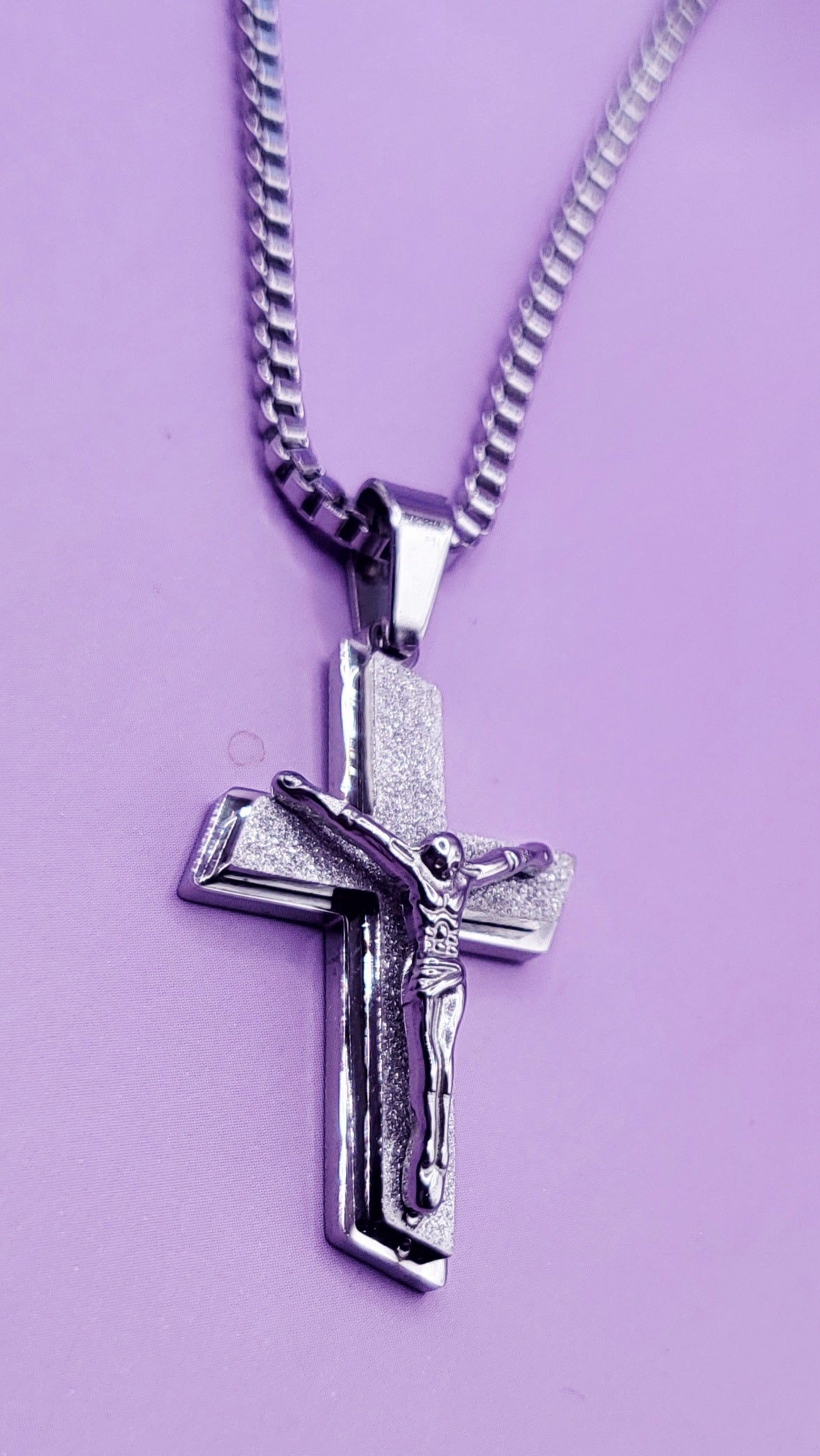 Classic Silver Cross Necklace