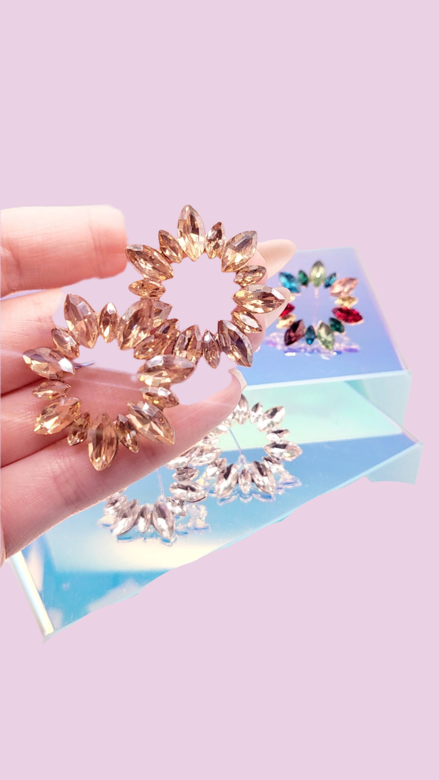 Jewelled Crystal Stud Earrings