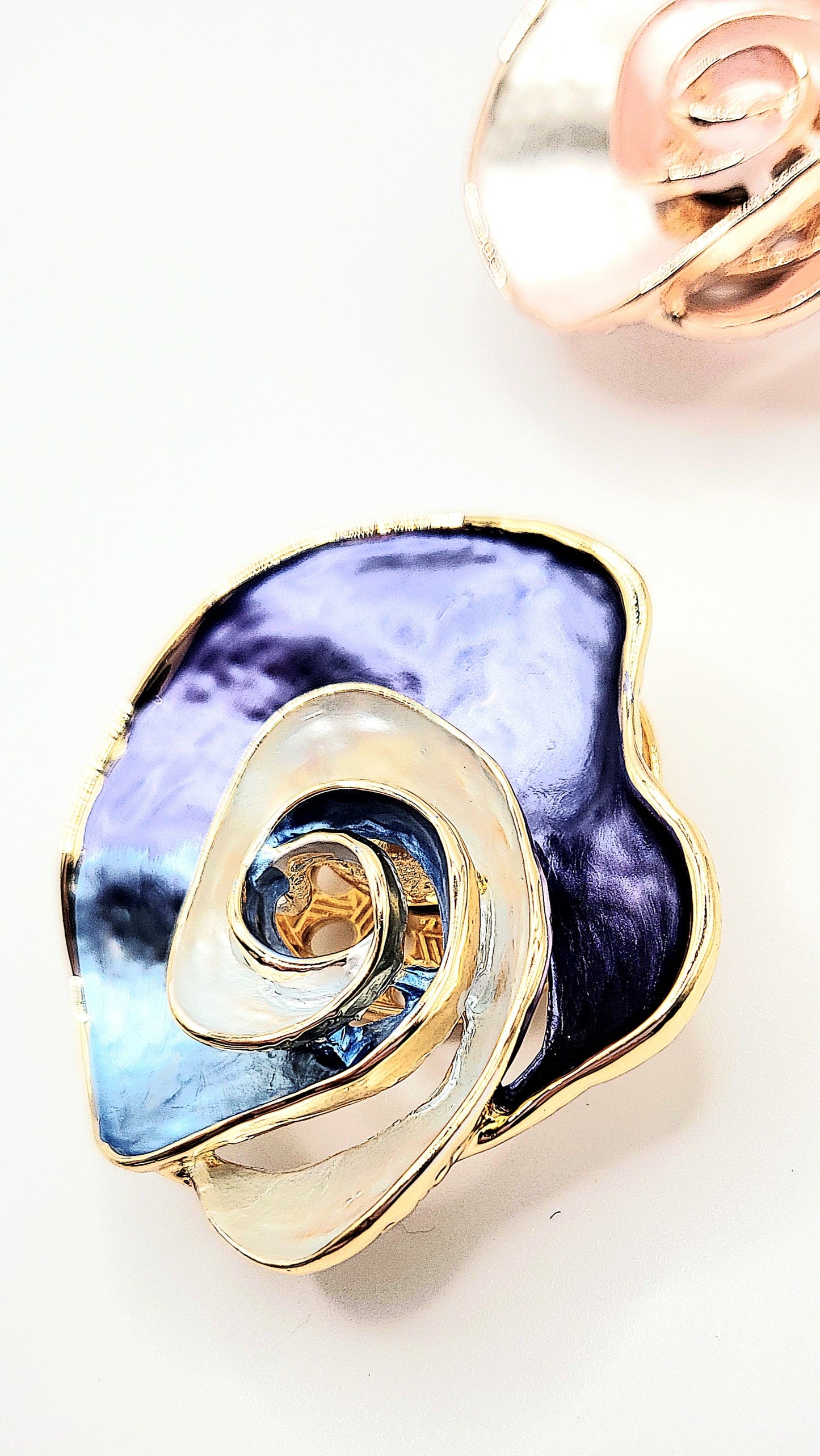 Abstract Magnetic Rose Brooch
