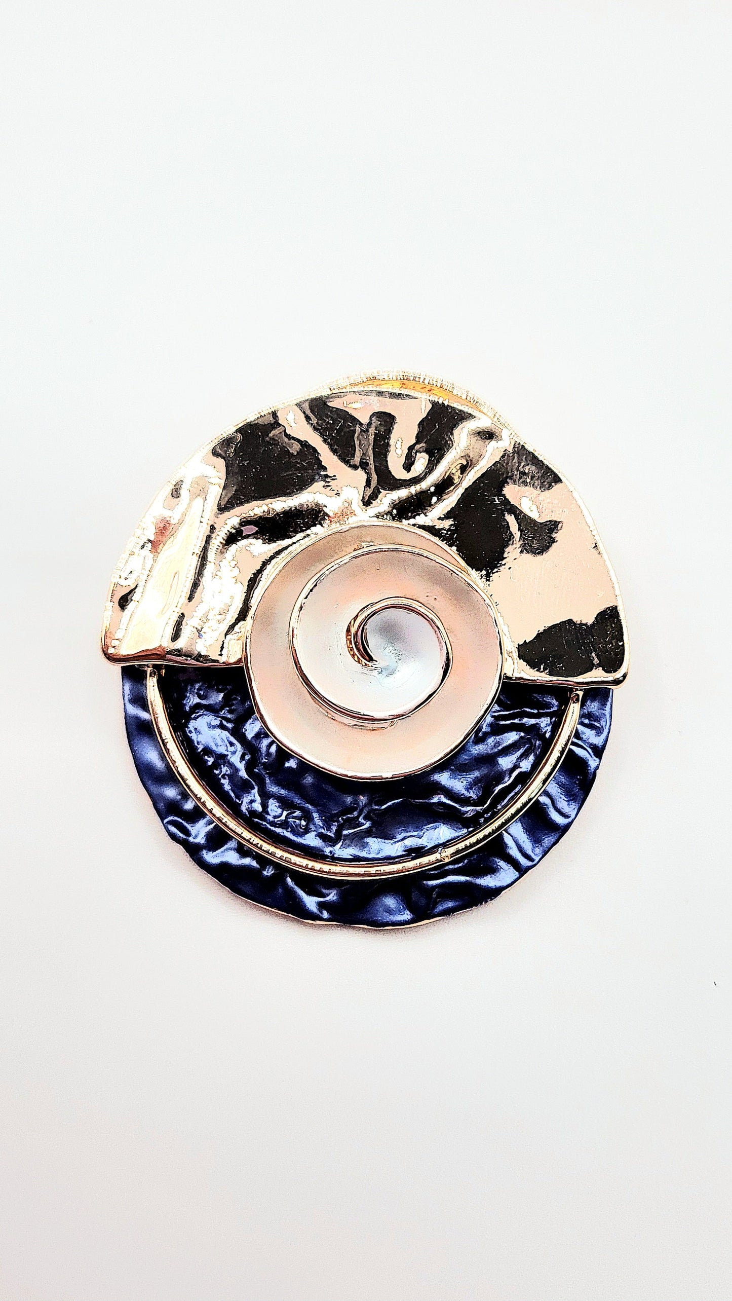 Abstract Magnetic Swirl Brooch