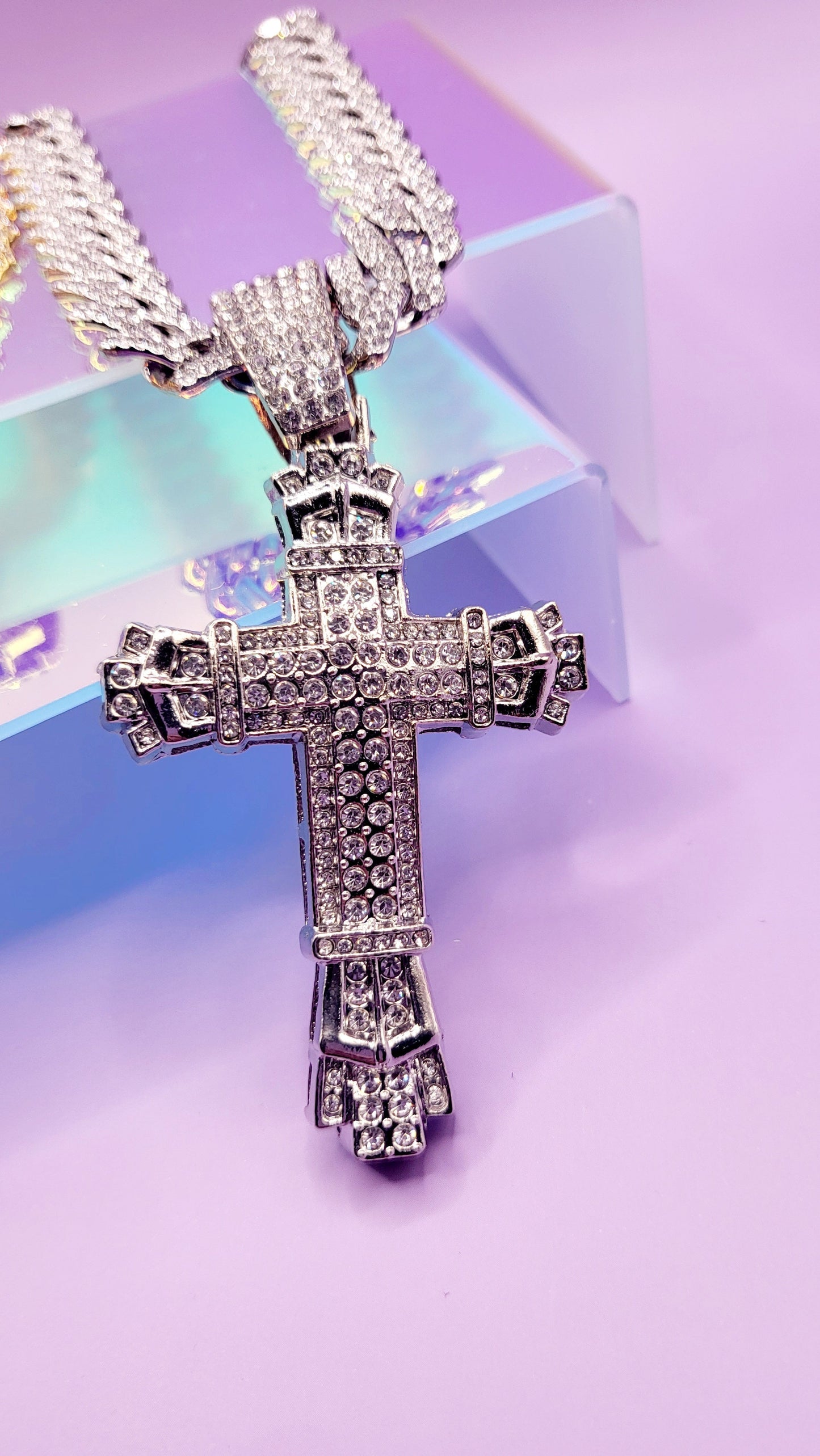 Hip Hop Iced Cross Necklace