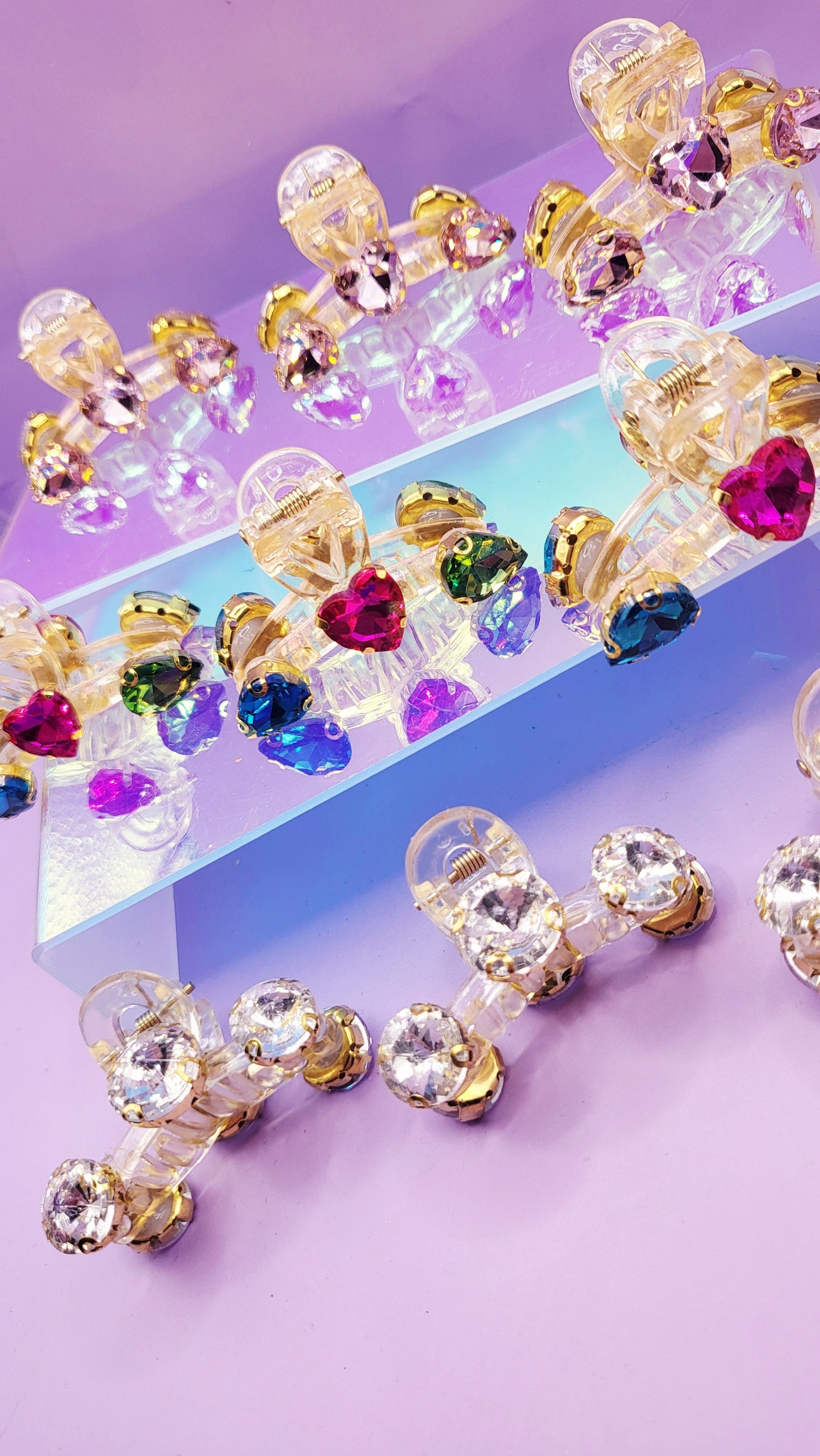 Crystal Luxe Rainbow Hair Clip