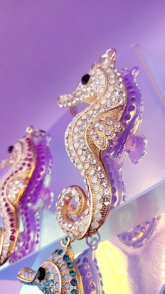 Seahorse Jeweled Key Ring