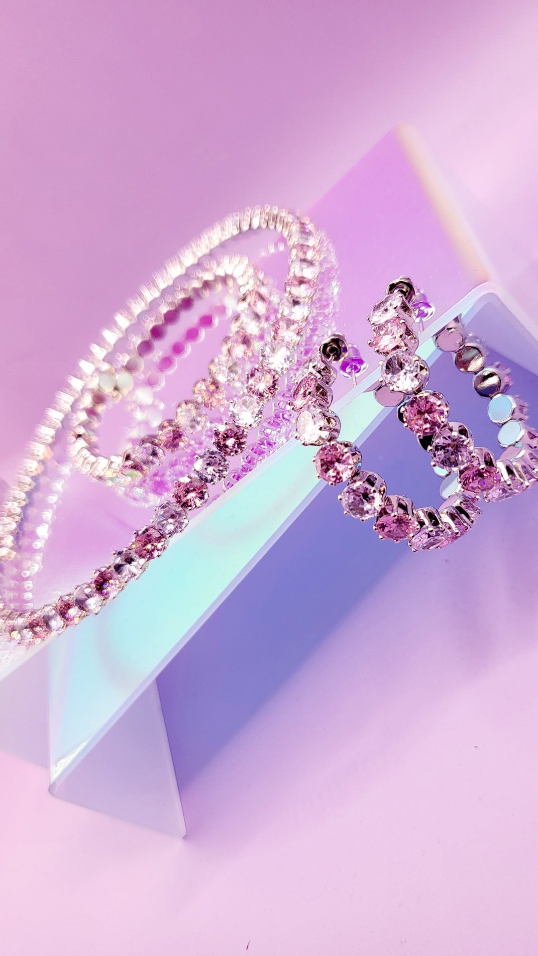 Aura Crystal Trio Choker, Bracelet & Earrings