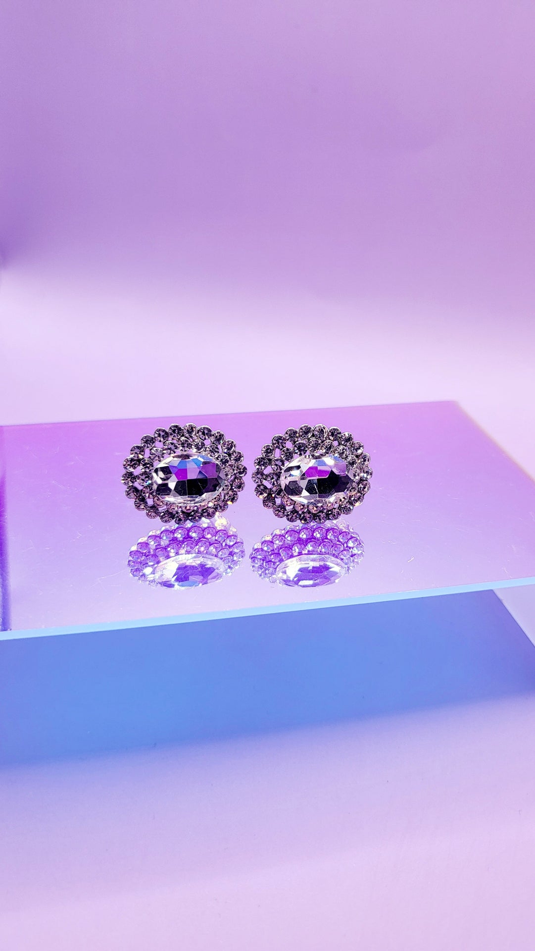 Luxe Crystal Non Pierced Clip On Earrings