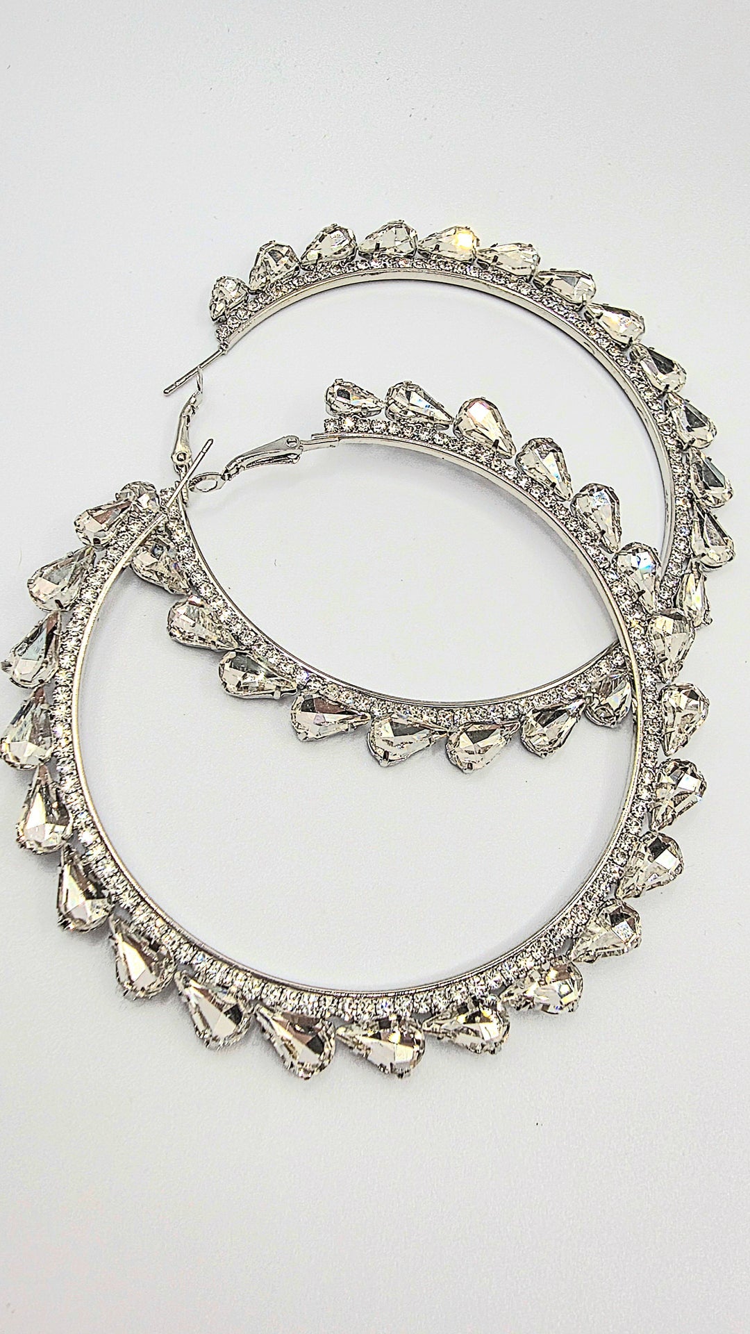 Baroque Crystal Hoop Earrings
