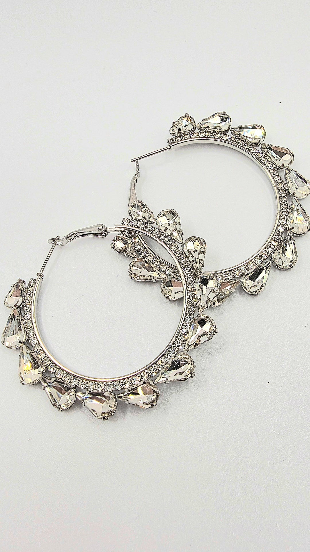 Baroque Crystal Hoop Earrings