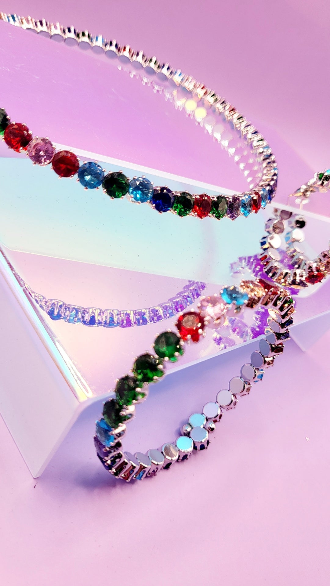 Aura Crystal Trio Choker, Bracelet & Earrings