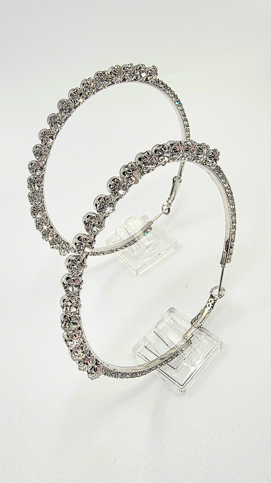 Round Crystal Hoop Earrings