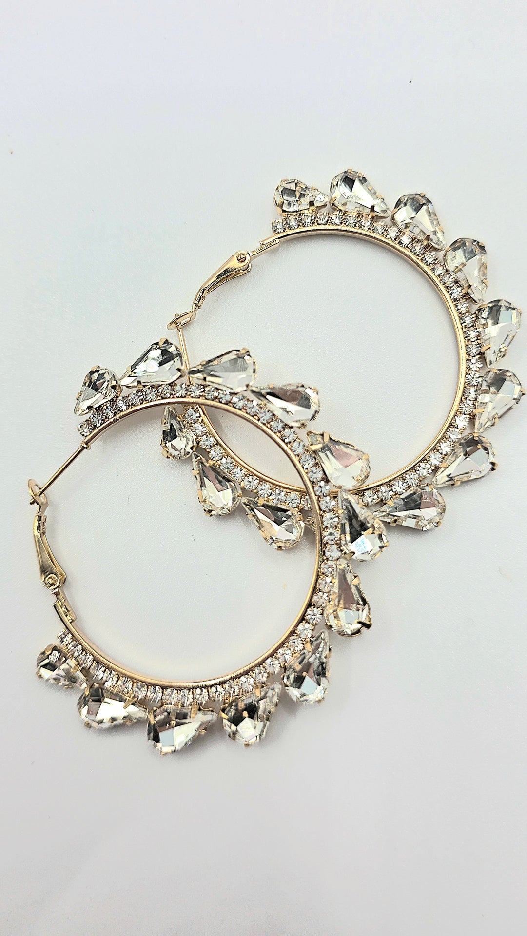 Baroque Crystal Hoop Earrings
