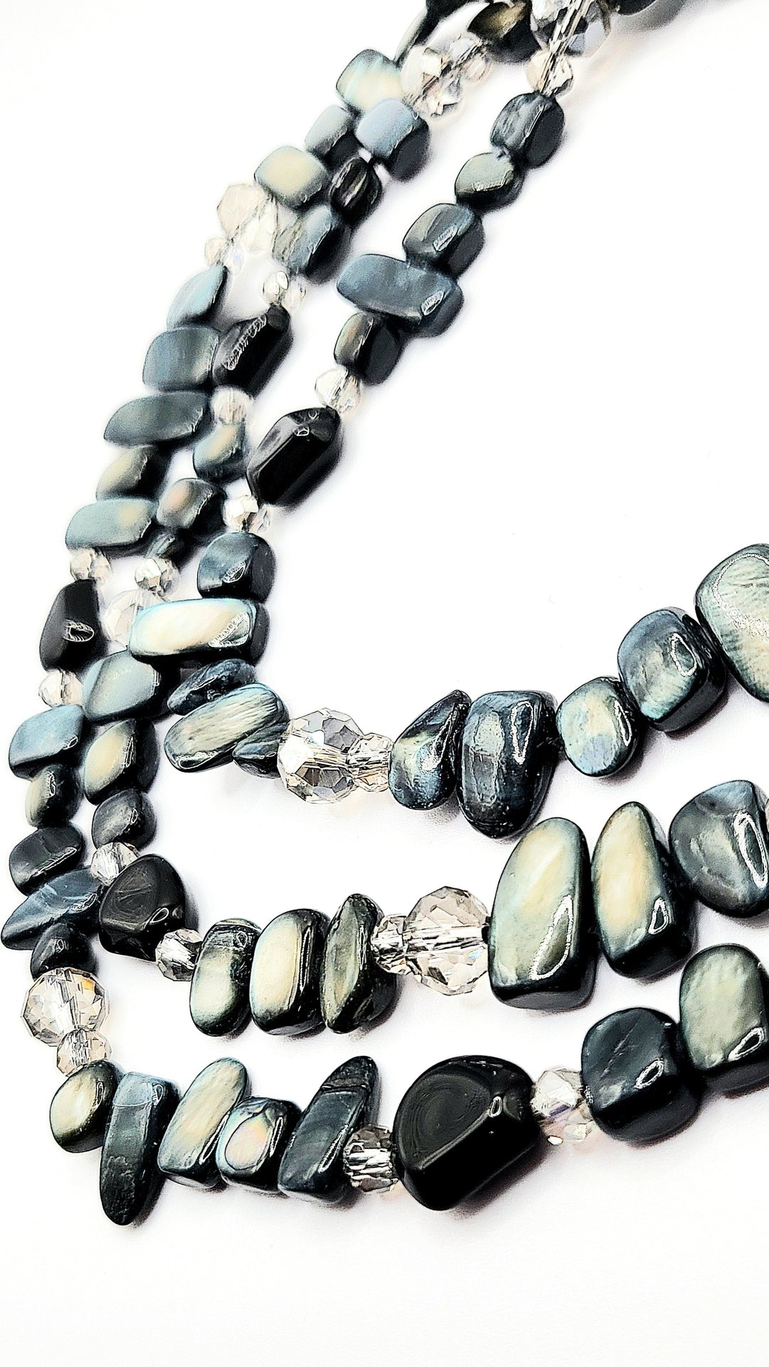 Resin Boho Layered Long Beaded Necklace