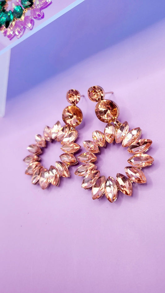 Bohemian Crystal Drop and Dangle Earrings