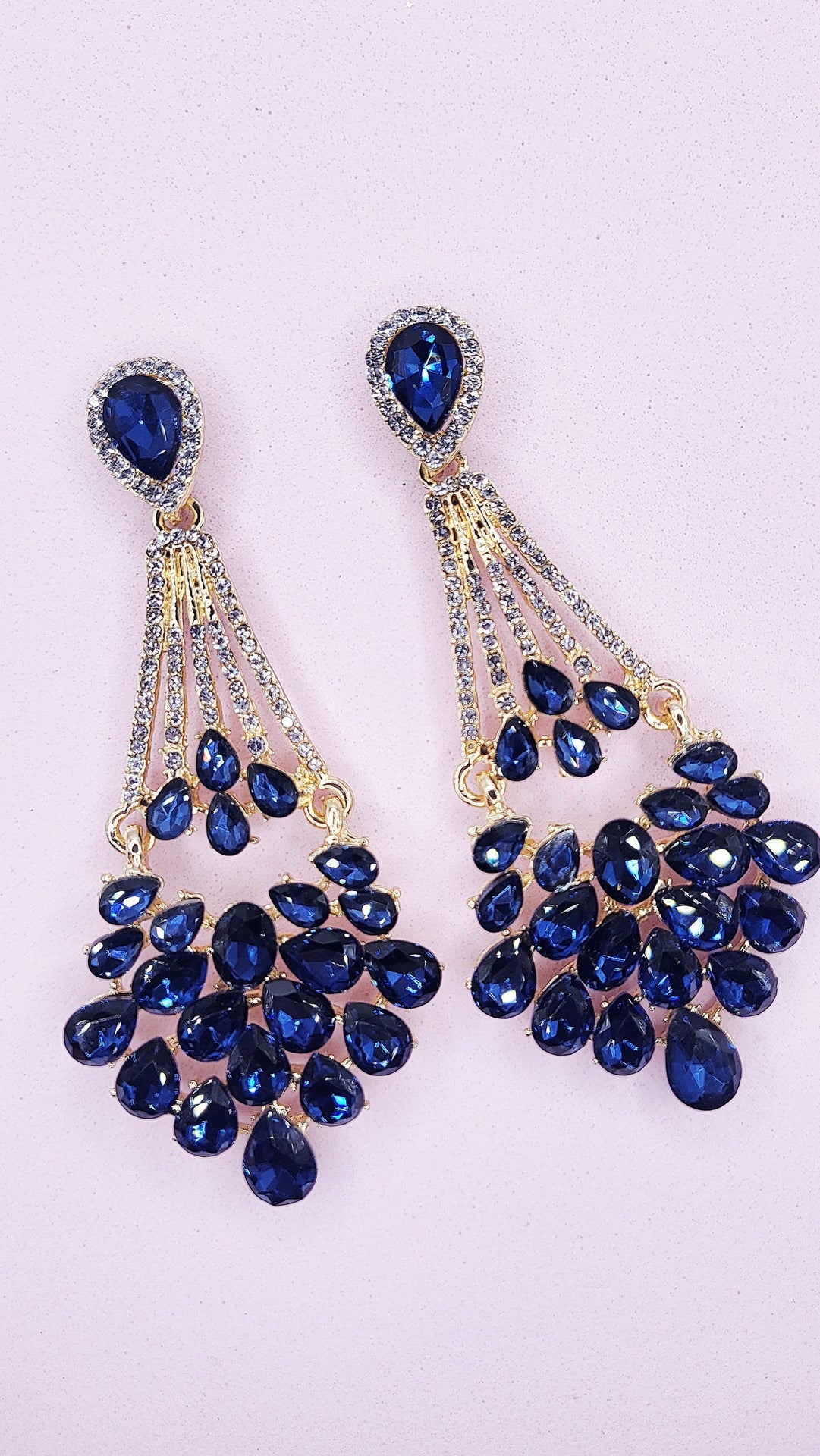 Jeweled Crystal Drop and Dangle Earrings