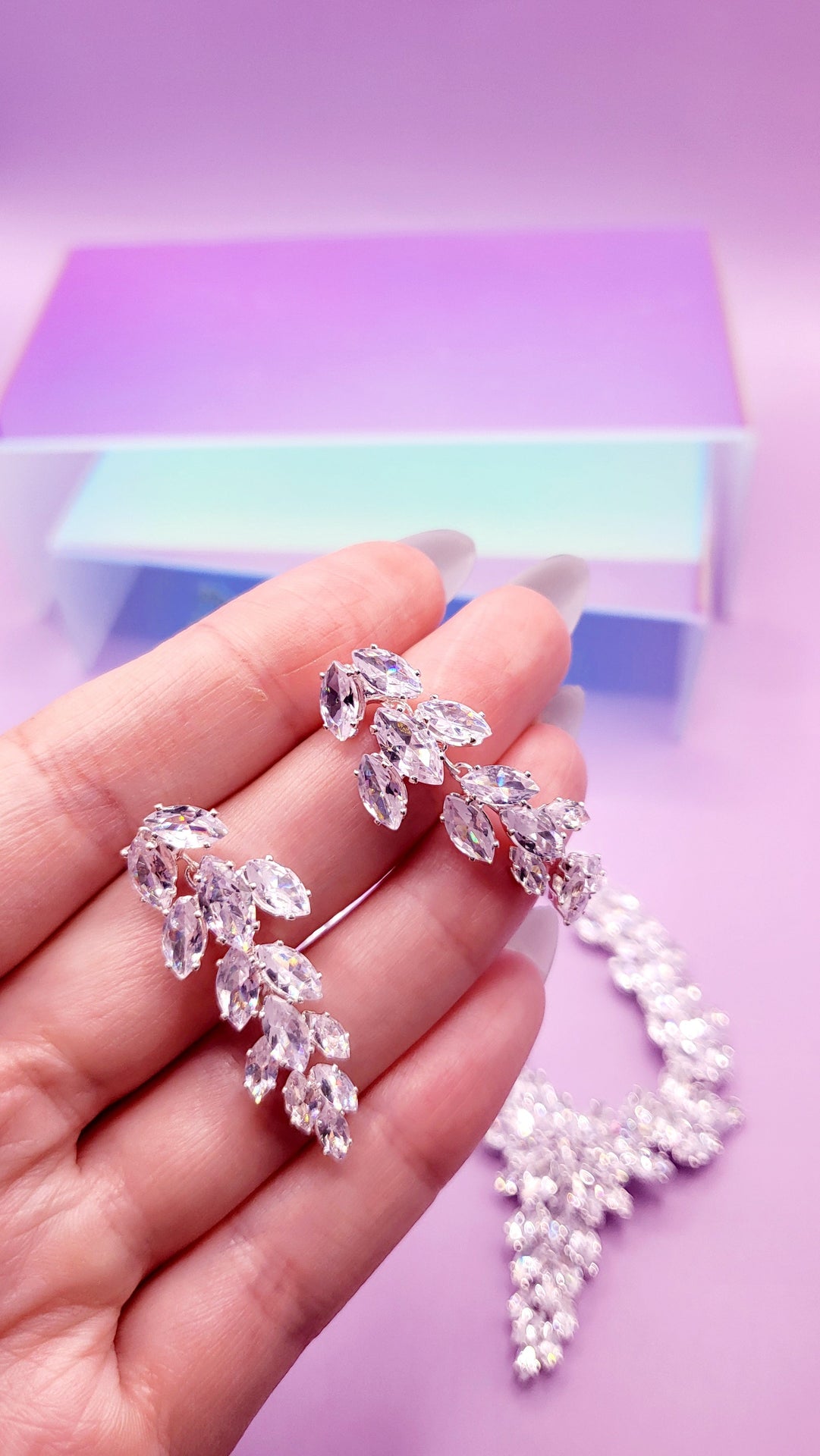 Luxe Ice Crystal Duo Necklace & Earrings