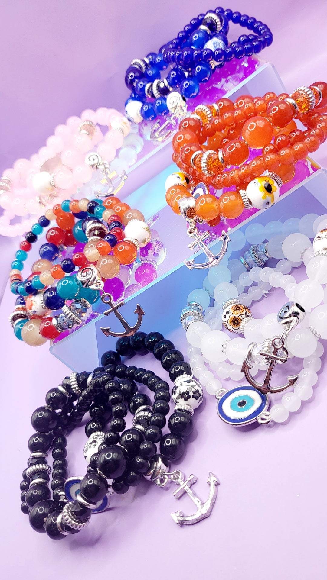 Charm Ceramic Beaded Bracelet Set