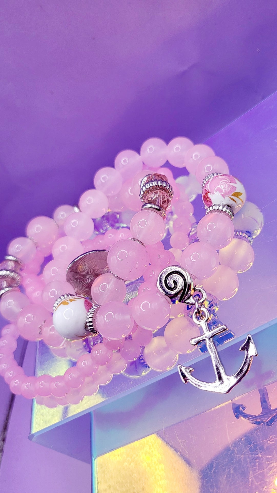 Charm Ceramic Beaded Bracelet Set