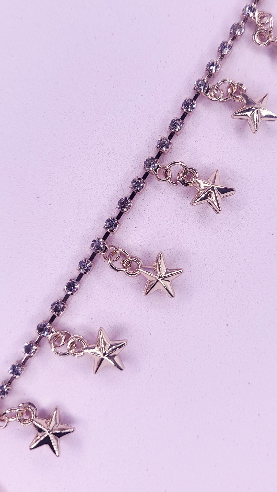 Crystal Star Charm Tennis Anklet