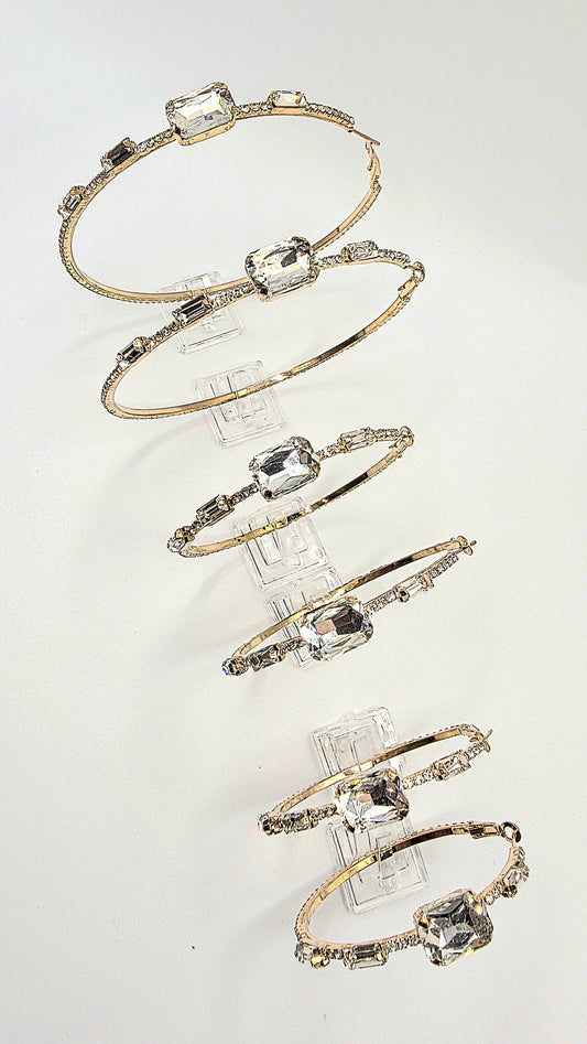 Crystal Luxe Hoop Earrings