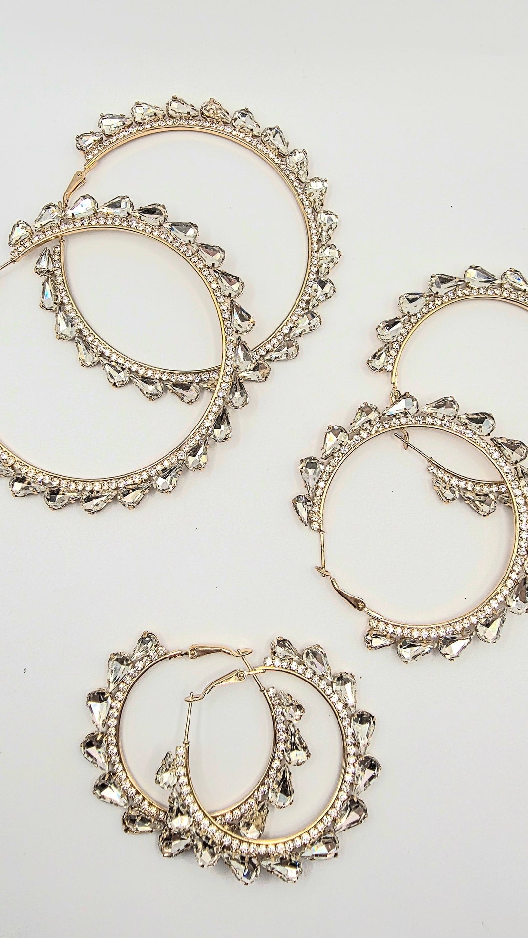 Baroque Crystal Hoop Earrings