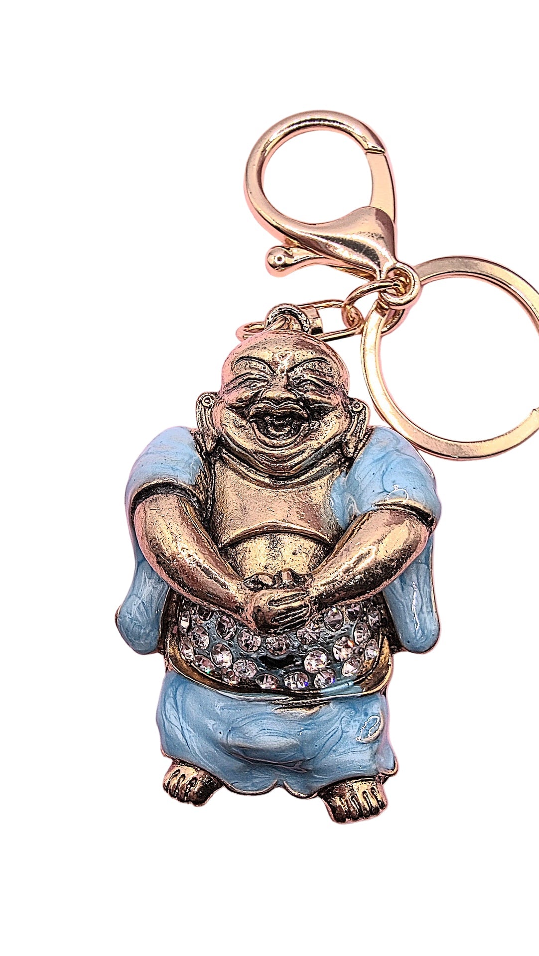 Happy Buddha Crystal Key Ring & Bag Charm