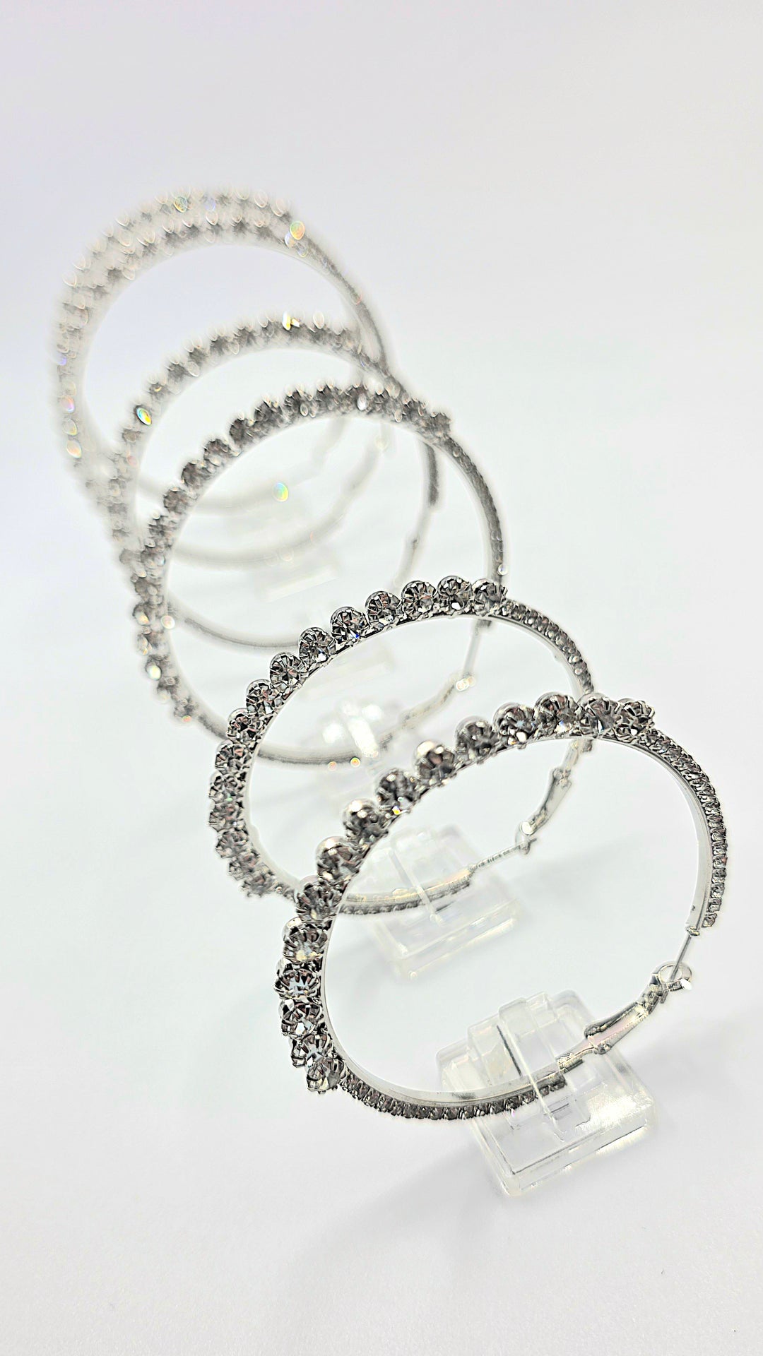 Round Crystal Hoop Earrings