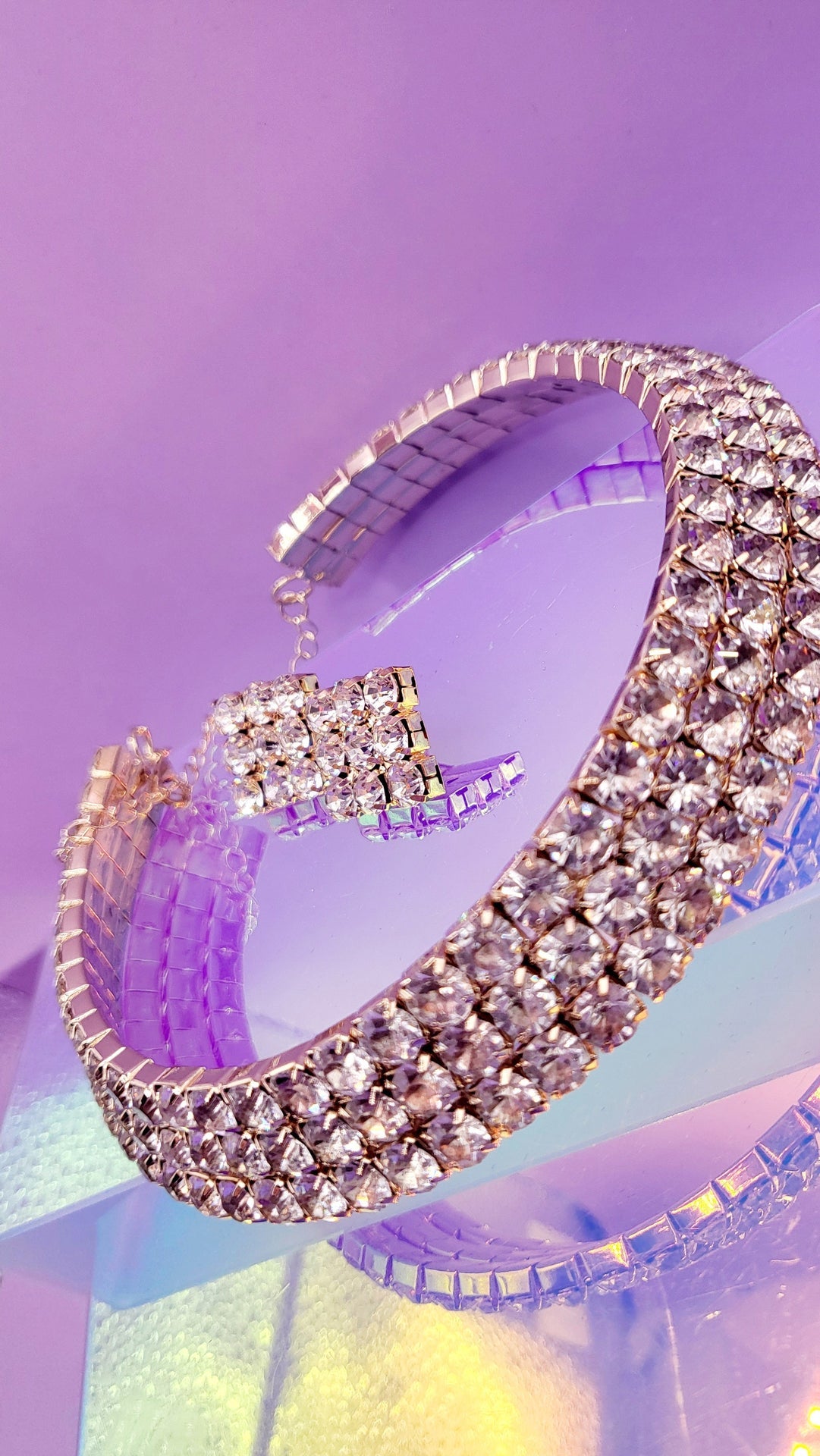 Glam Crystal Duo Choker & Earrings