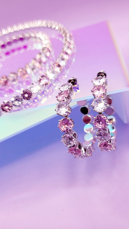 Aura Crystal Trio Choker, Bracelet & Earrings