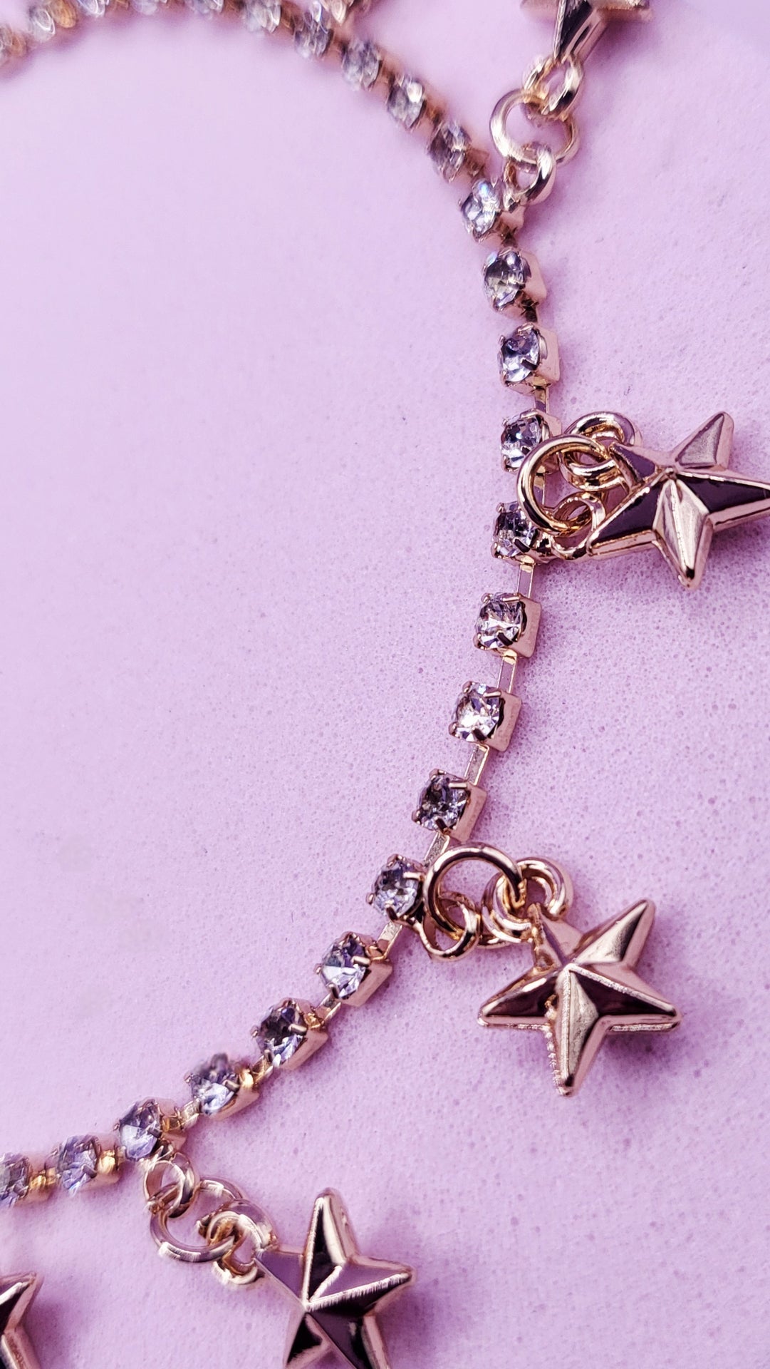 Crystal Star Charm Tennis Anklet