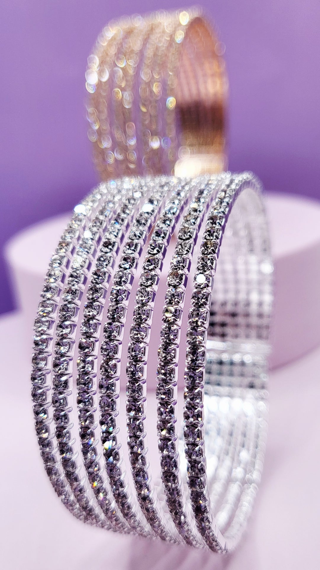 Glam Row Crystal Cuff Large