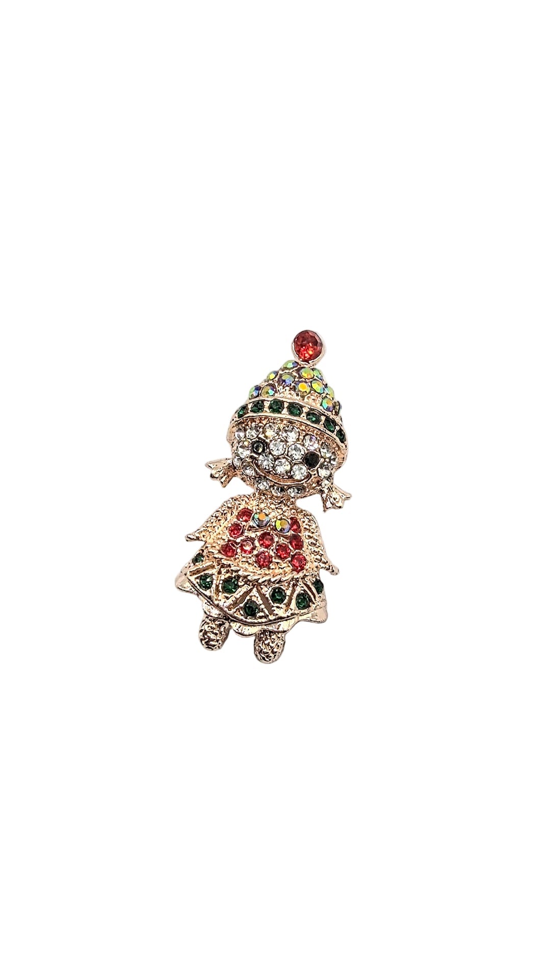 Crystal Doll Festive Brooch