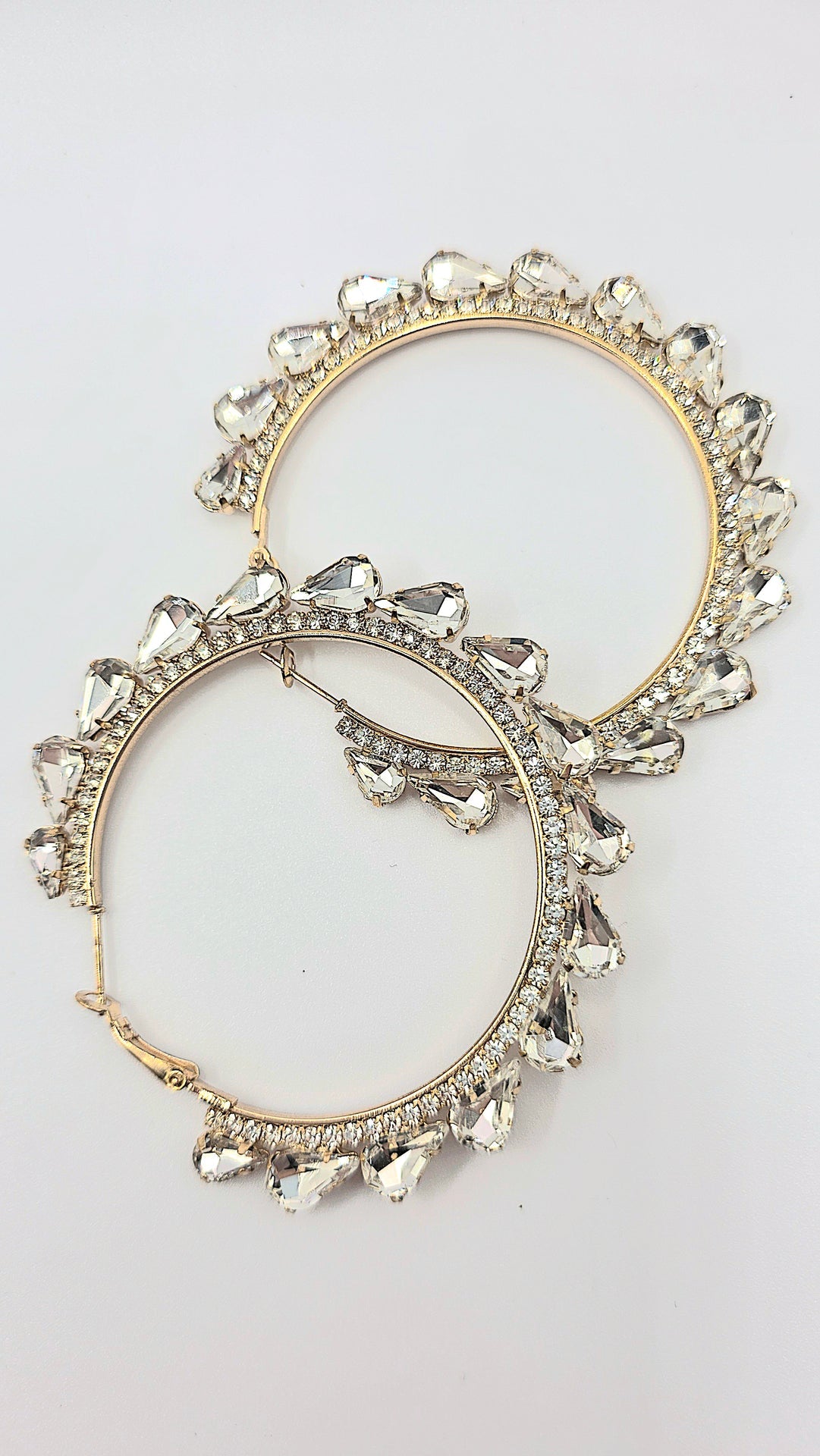 Baroque Crystal Hoop Earrings