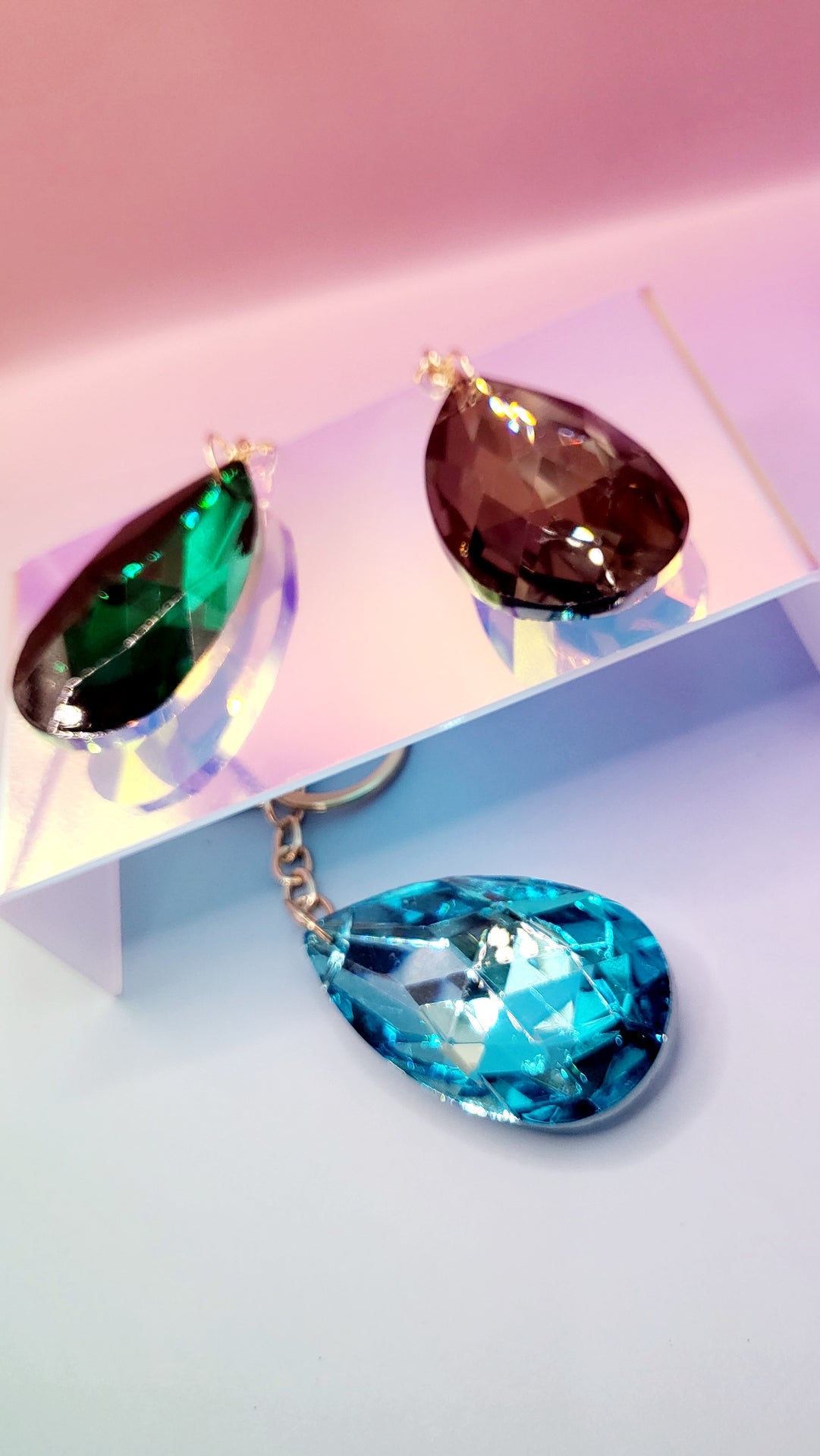 Faceted Crystal Keyring & Bag Charm