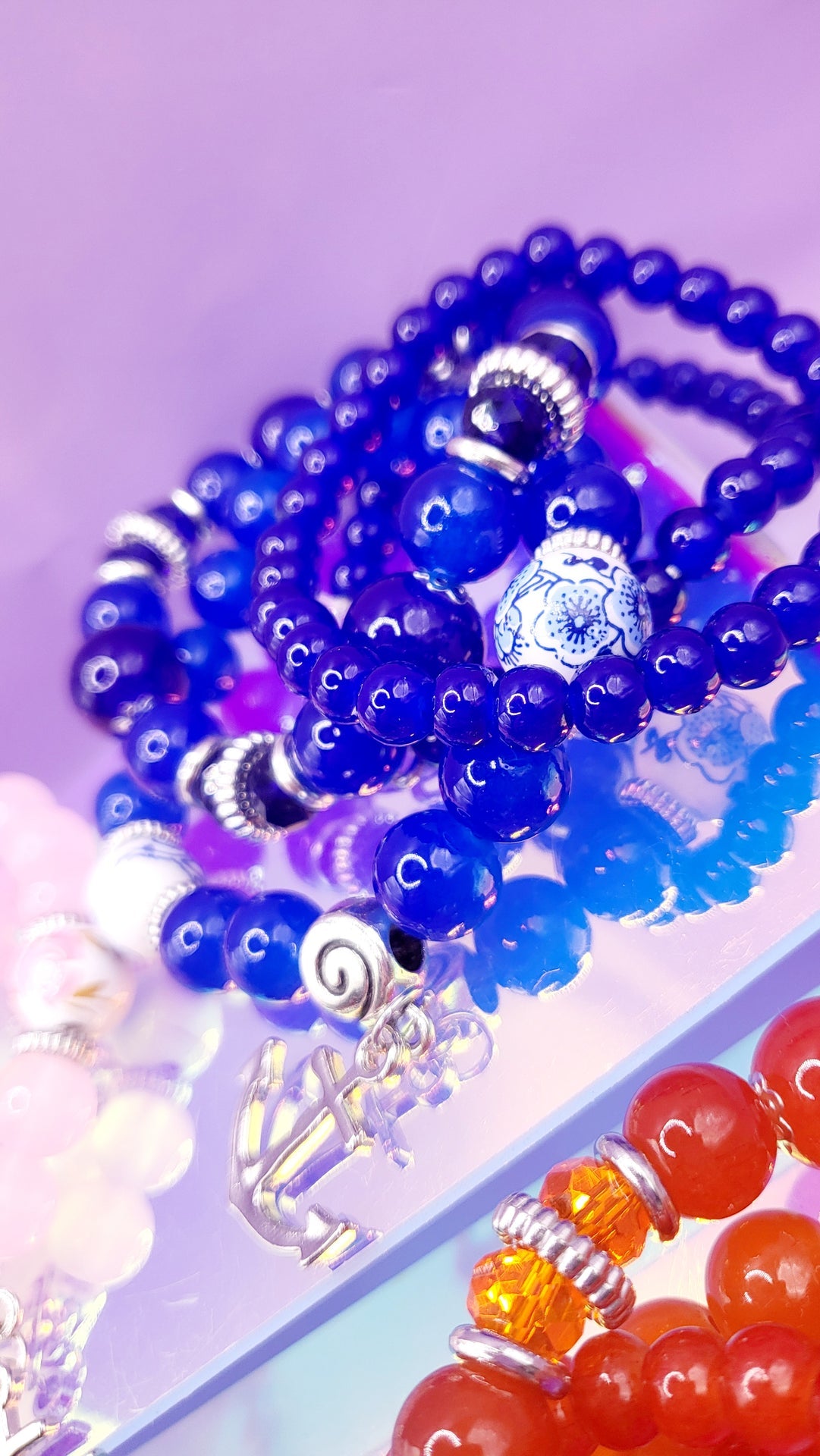 Charm Ceramic Beaded Bracelet Set