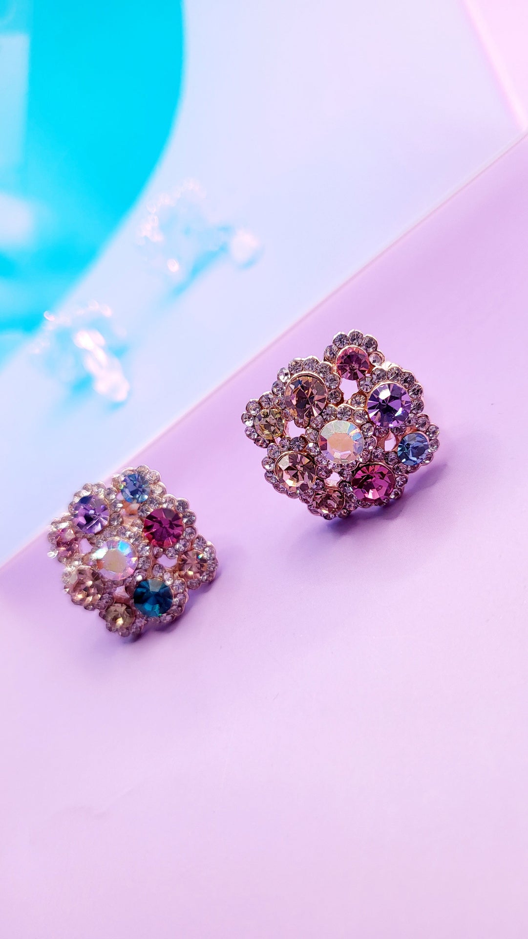 Dreamy Crystal Non Pierced Clip On Earrings