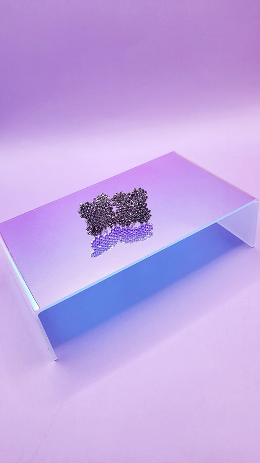 Clover Crystal Non Pierced Clip On Earrings