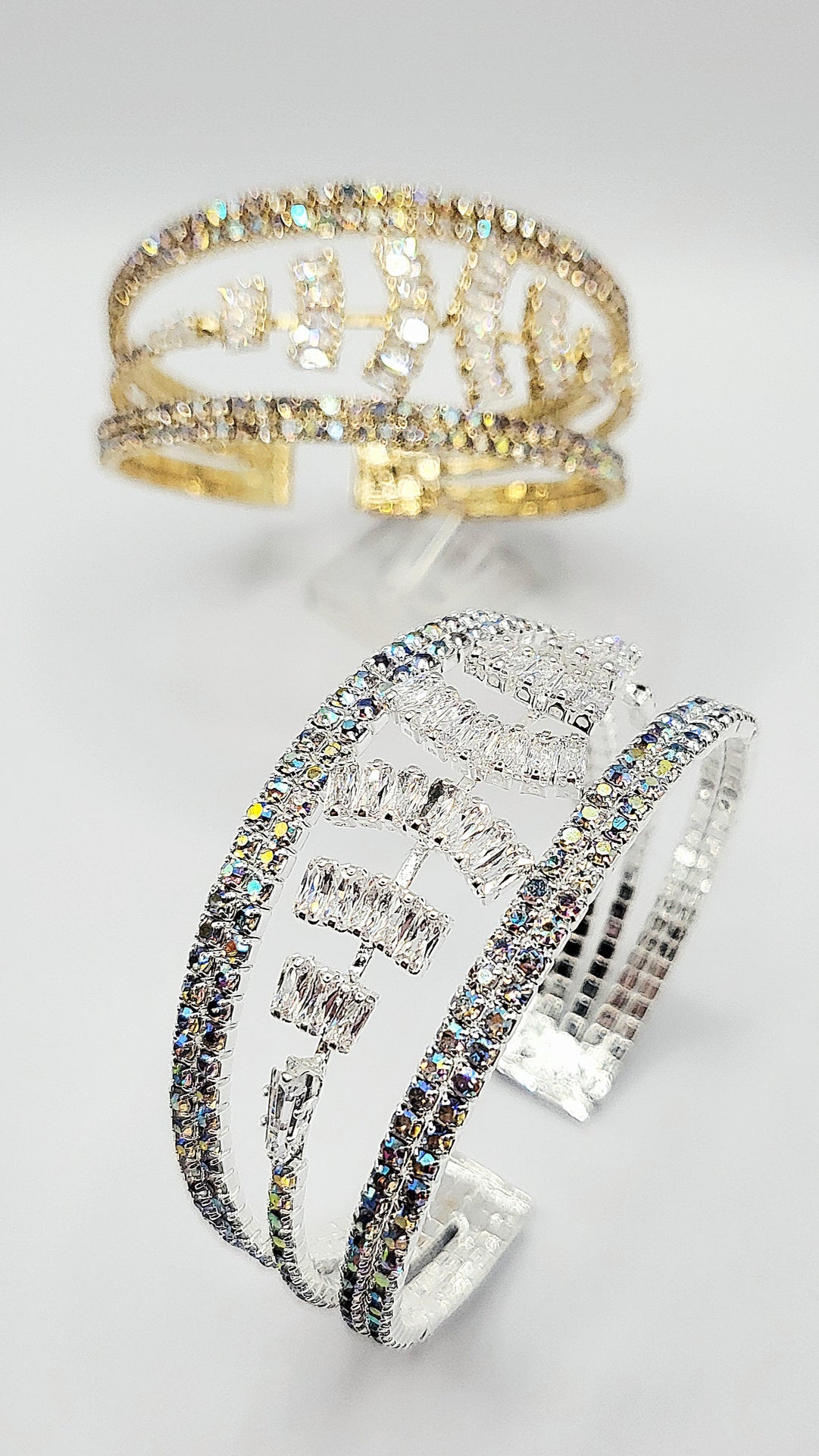 Triple Row Crystal Cuff