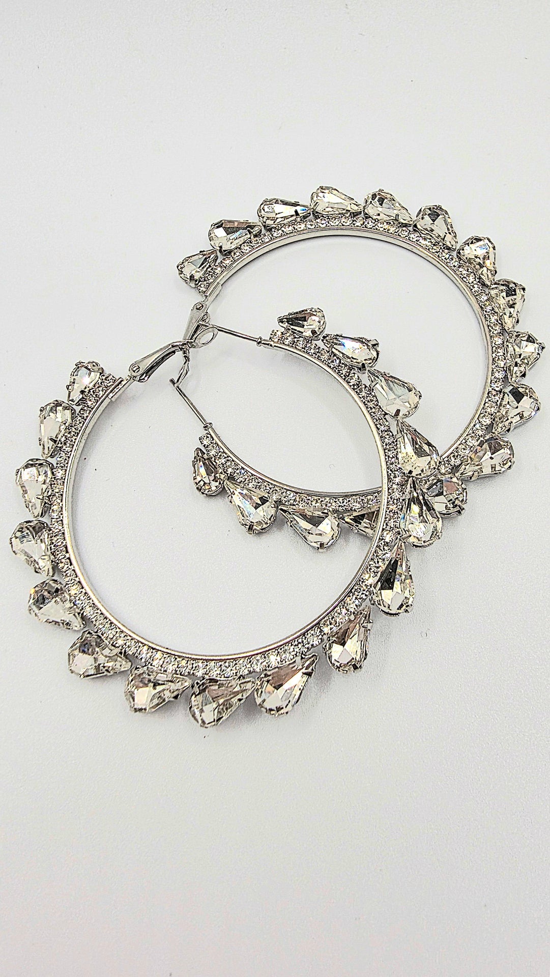 Baroque Crystal Hoop Earrings