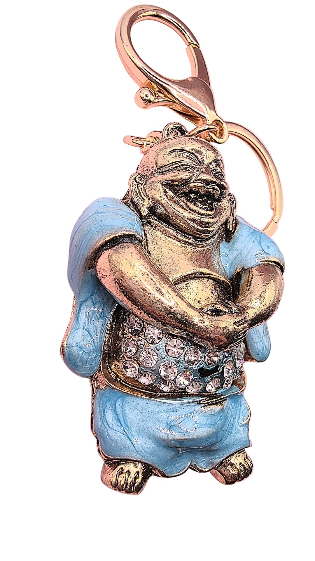 Happy Buddha Crystal Key Ring & Bag Charm