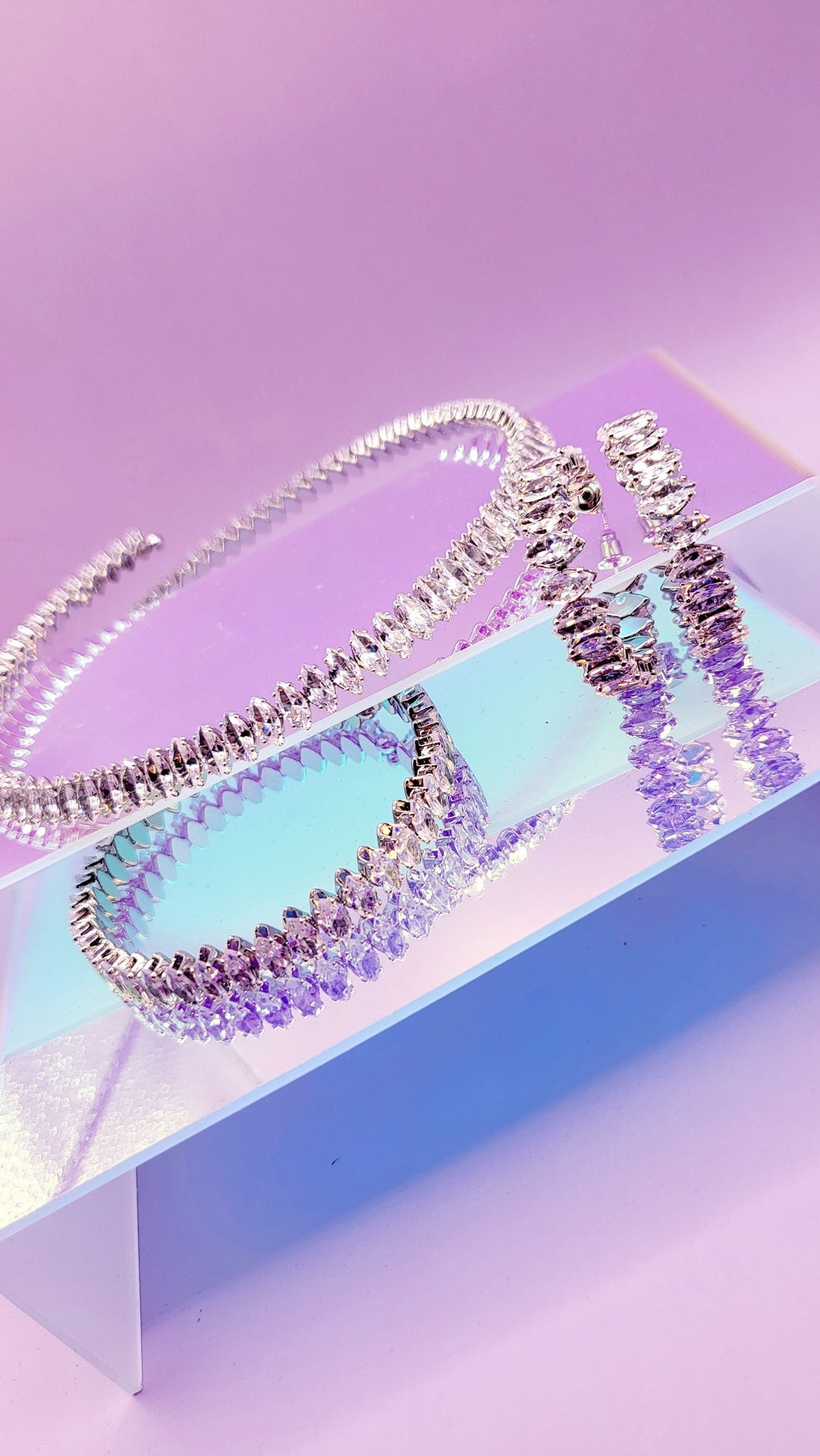 Aurora Crystal Trio Choker, Bracelet & Earrings